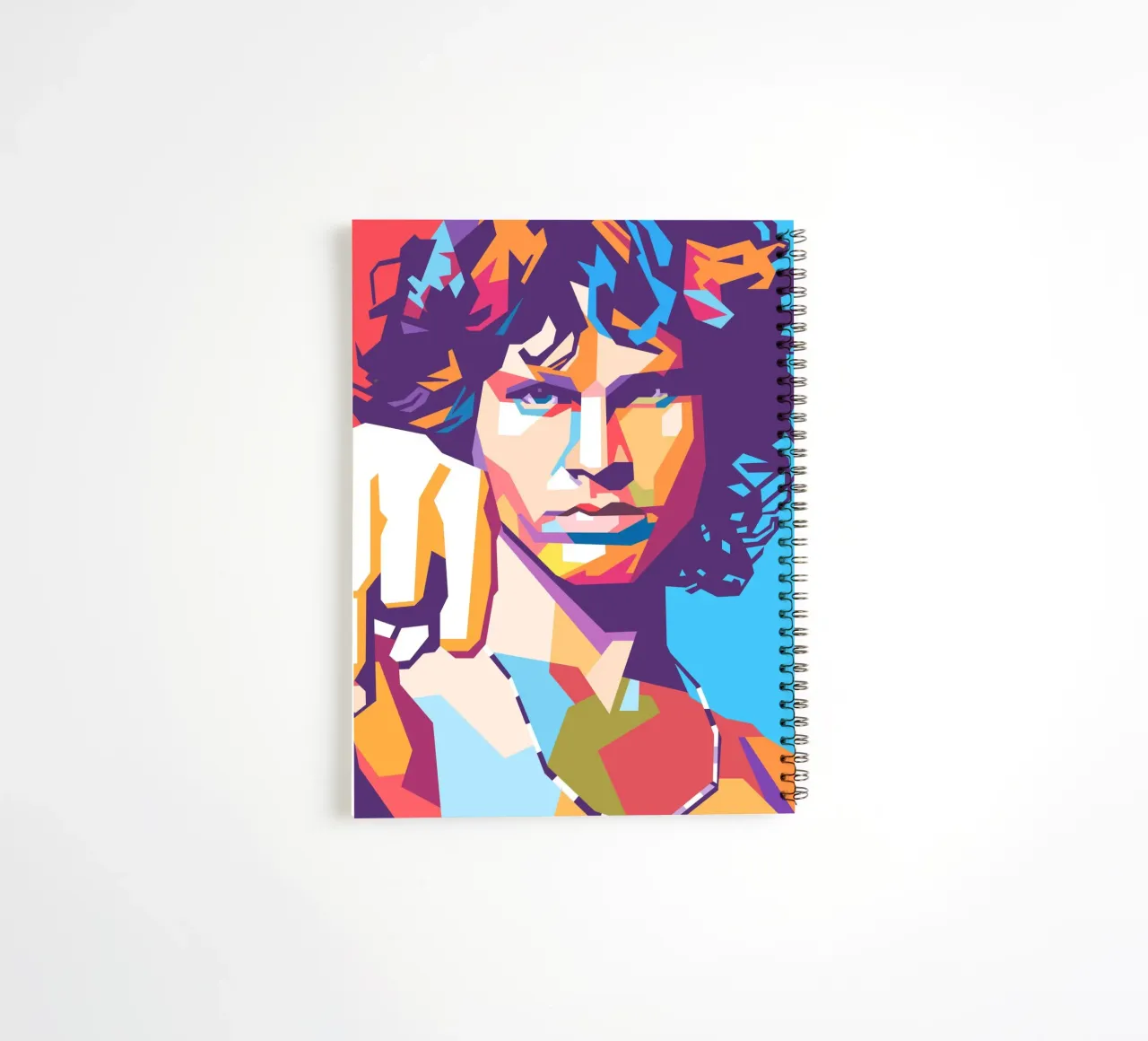 Jim Morrison WPAP art style spiral notebook by Hantamrata