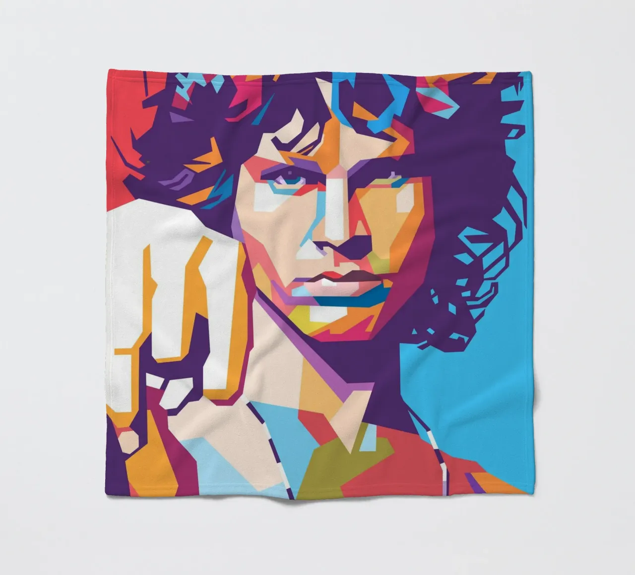 Stile artistico di Jim Morrison WPAP coperta in pile da Hantamrata