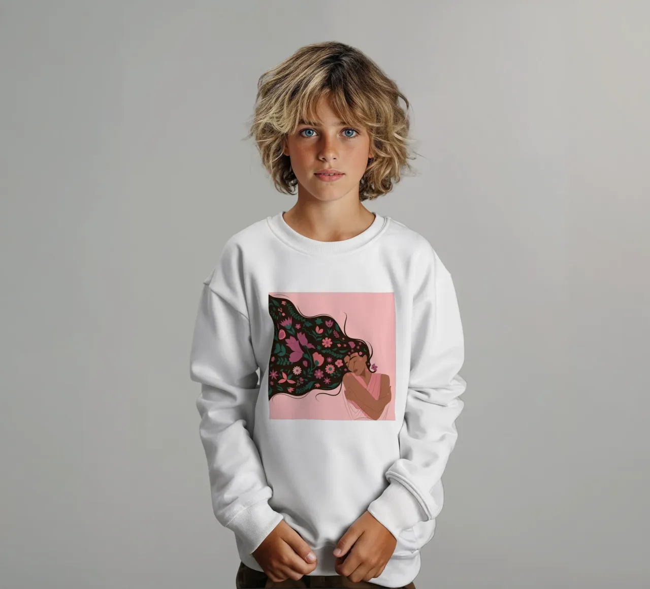 Serenità floreale felpa bambino da Prism Palette