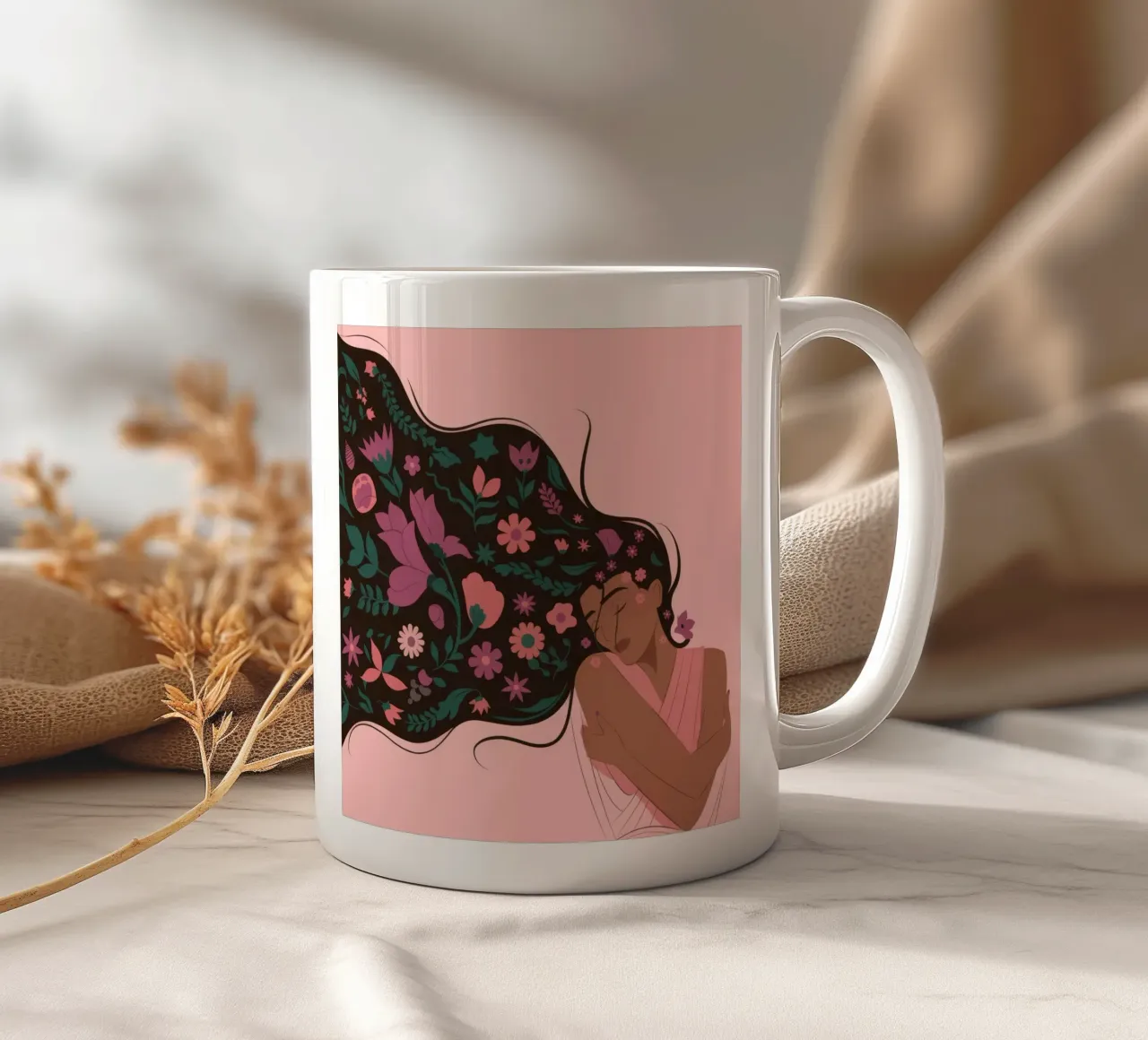 Serenità floreale tazza in ceramica da Prism Palette