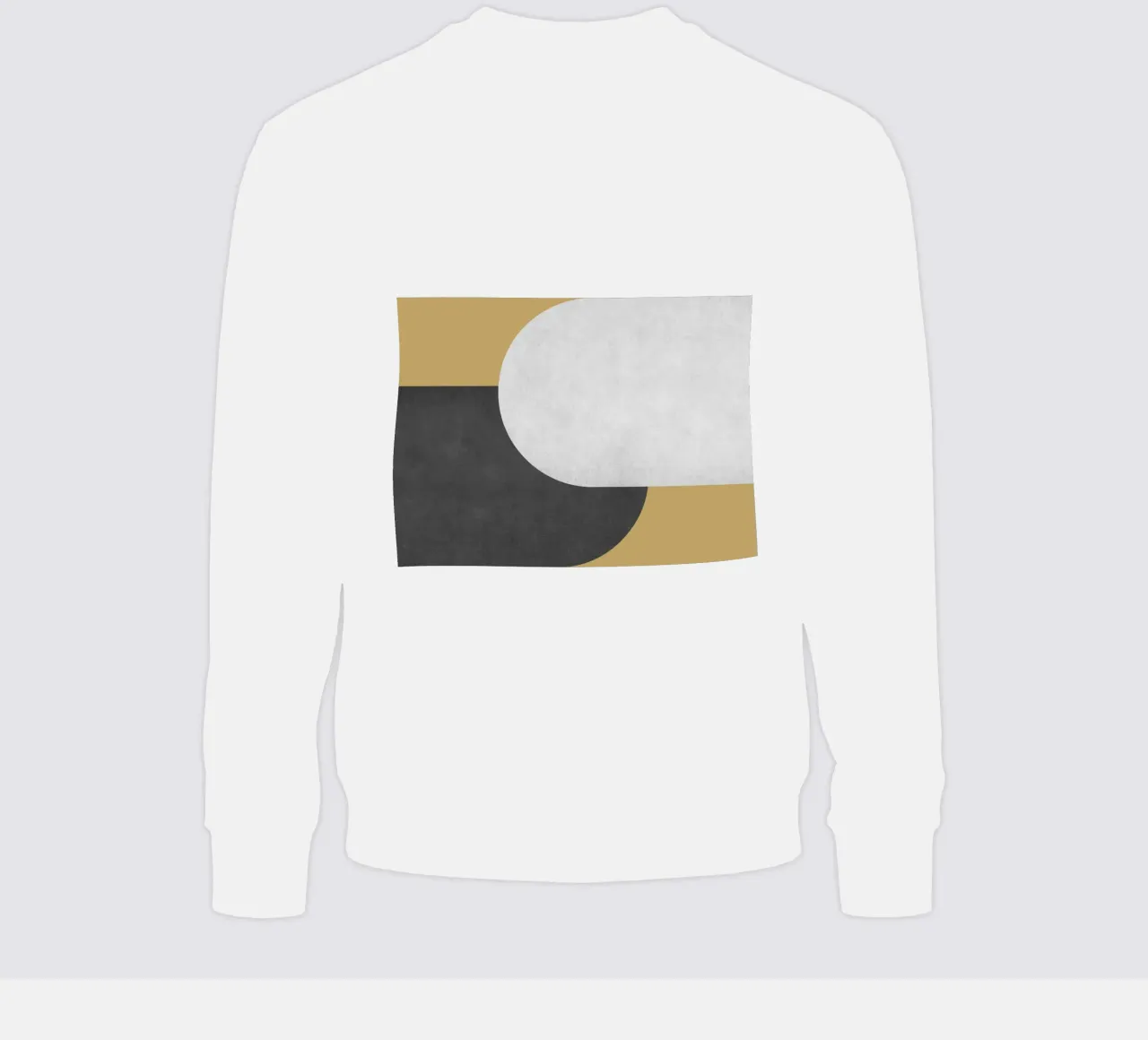 Halfmoon Colorblock - Oro Bianco Nero felpa da MoonlightPrint