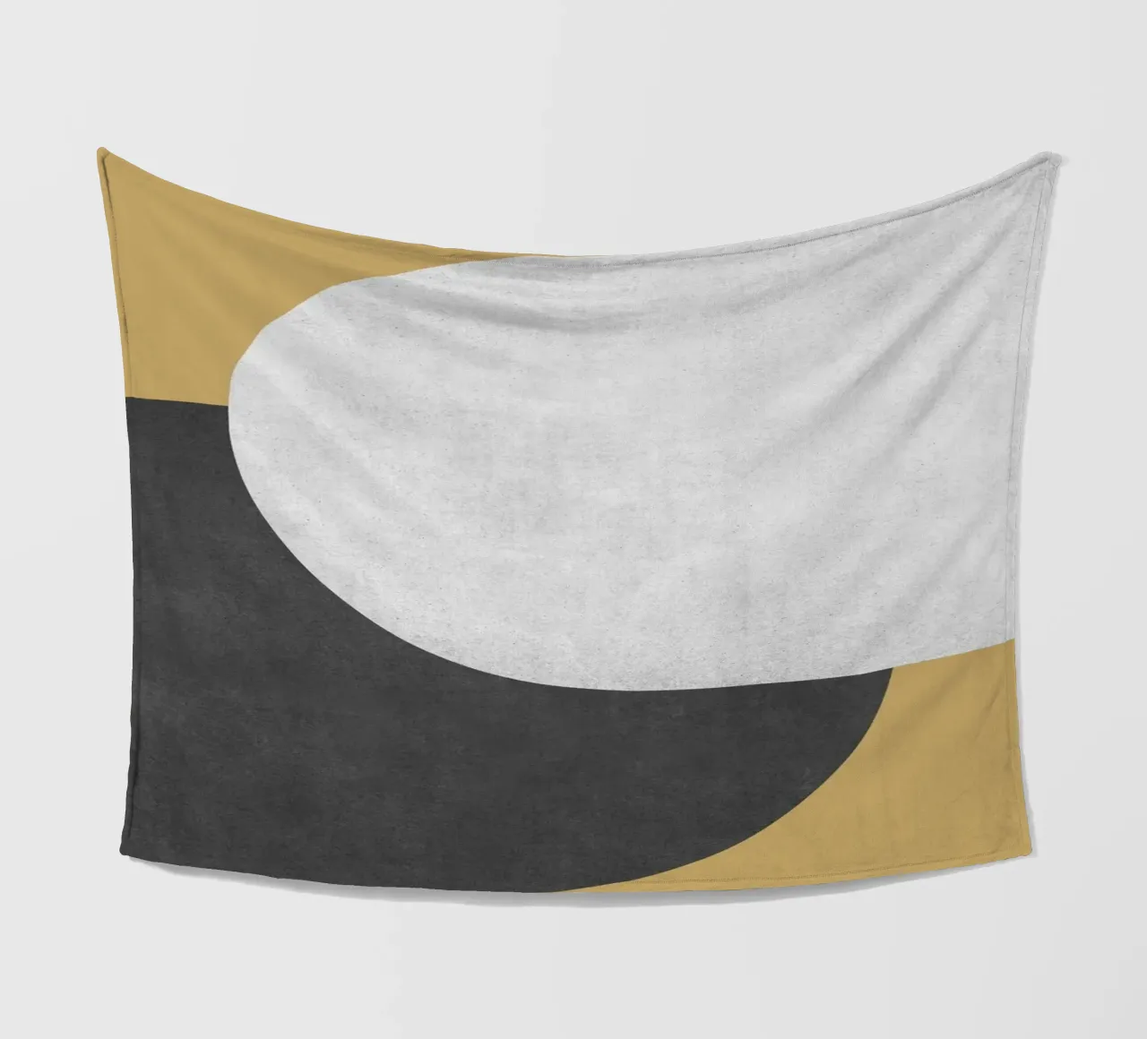 Halfmoon Colorblock - Oro Bianco Nero coperta in pile da MoonlightPrint