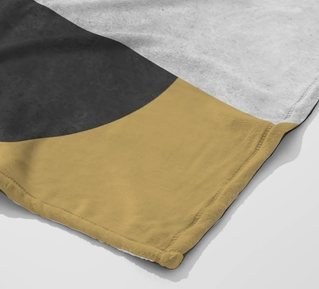 Halfmoon Colorblock - Oro Bianco Nero coperta in pile da MoonlightPrint