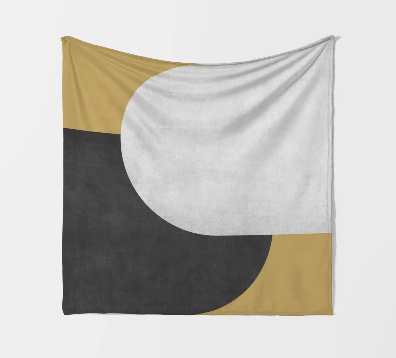 Halfmoon Colorblock - Oro Bianco Nero coperta in pile da MoonlightPrint