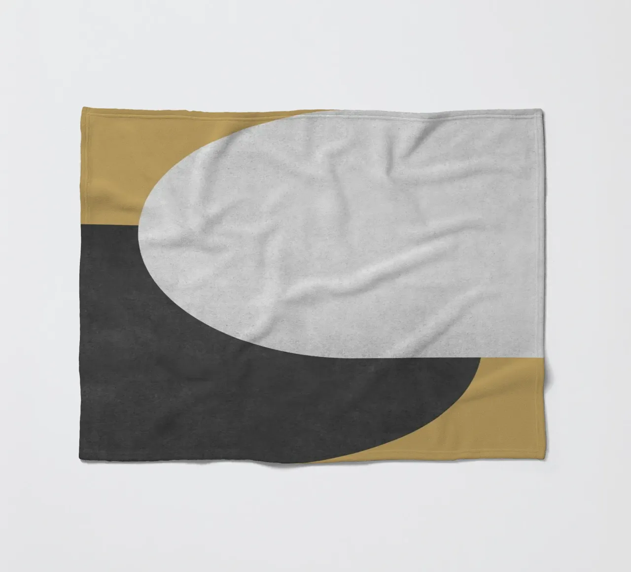 Halfmoon Colorblock - Oro Bianco Nero coperta in pile da MoonlightPrint
