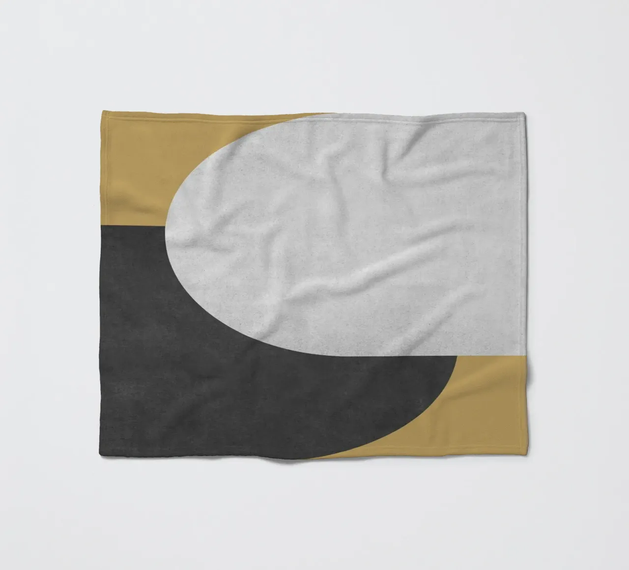 Halfmoon Colorblock - Oro Bianco Nero coperta in pile da MoonlightPrint