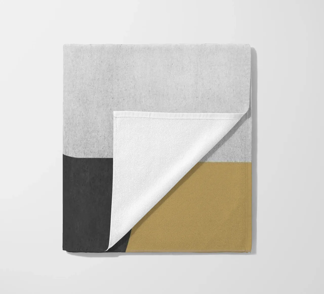 Halfmoon Colorblock - Oro Bianco Nero telo mare da MoonlightPrint