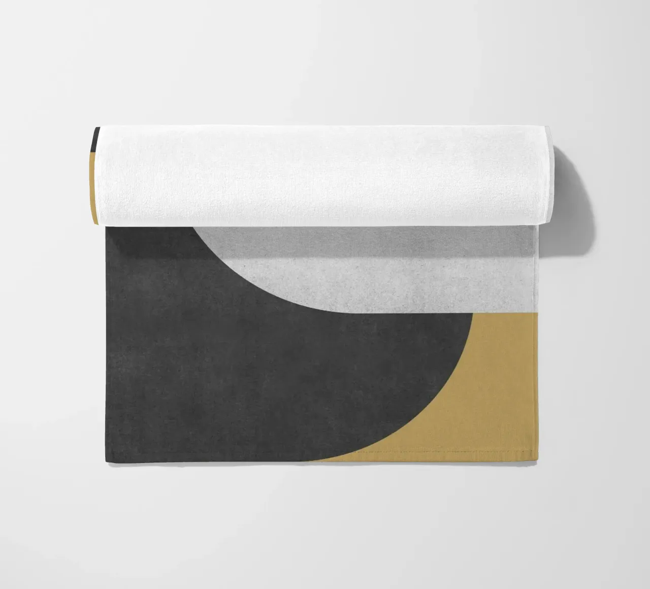 Halfmoon Colorblock - Oro Bianco Nero telo mare da MoonlightPrint