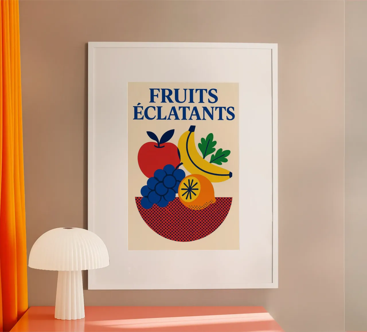 Fruits Éclatants - Il gusto del sole in una versione poster con telaio in alluminio da Pop and Fruits - Affiches & posters