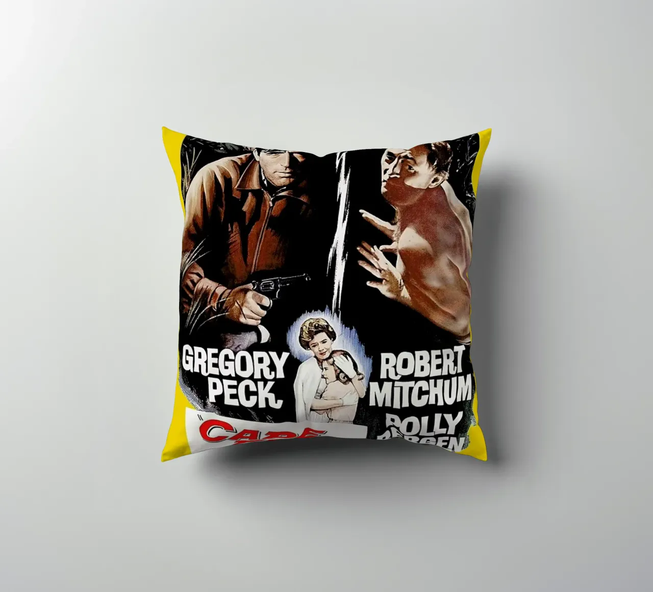 ‘Cape Fear’ Retro Movie Poster cuscino da Gallery Print and Art Limited