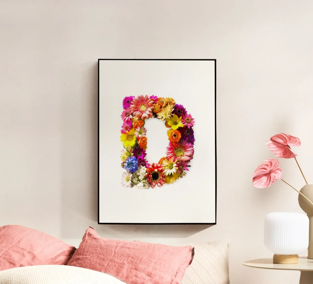 Fiore lettera D plexiglass da My Tiny Home