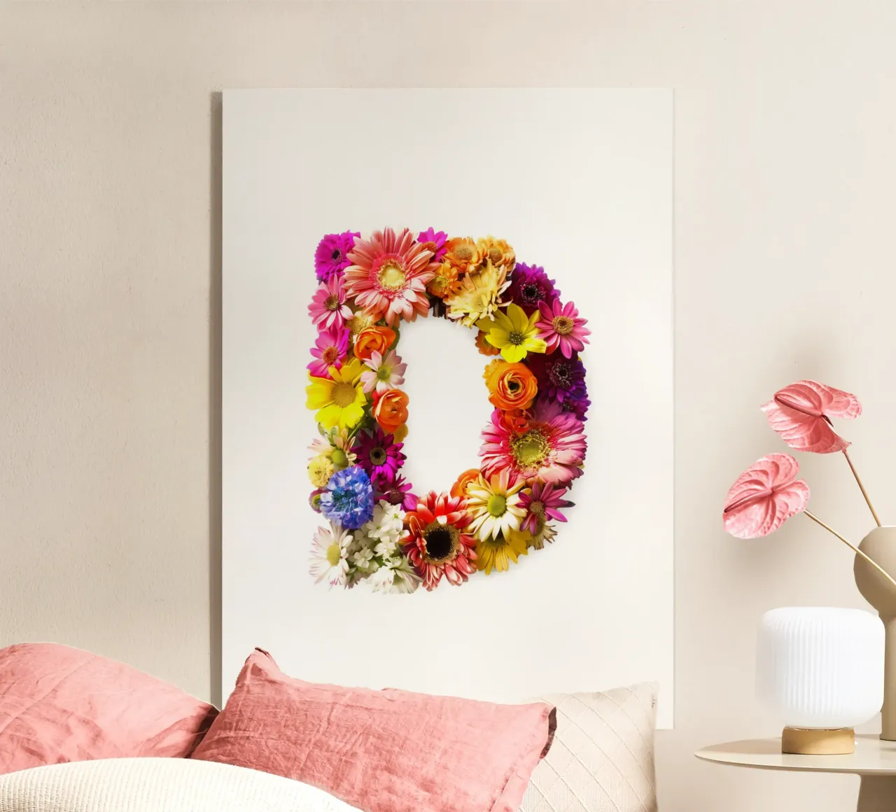 Fiore lettera D plexiglass da My Tiny Home