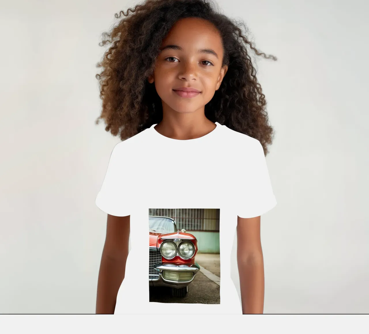 Rote Oldtimer-Front Kinder T-Shirt von CAR EDITION