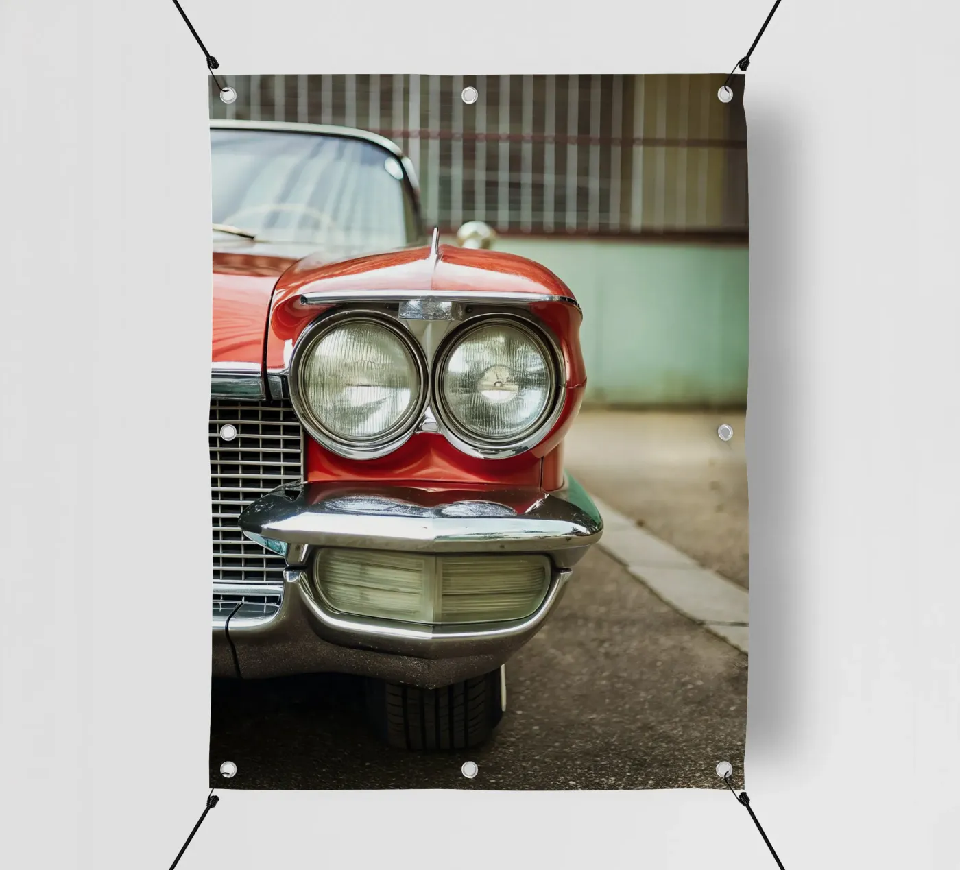 Rote Oldtimer-Front PVC Plane von CAR EDITION