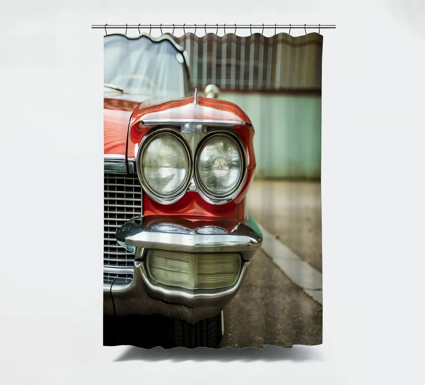 Red Classic Car Front rideau de douche de CAR EDITION