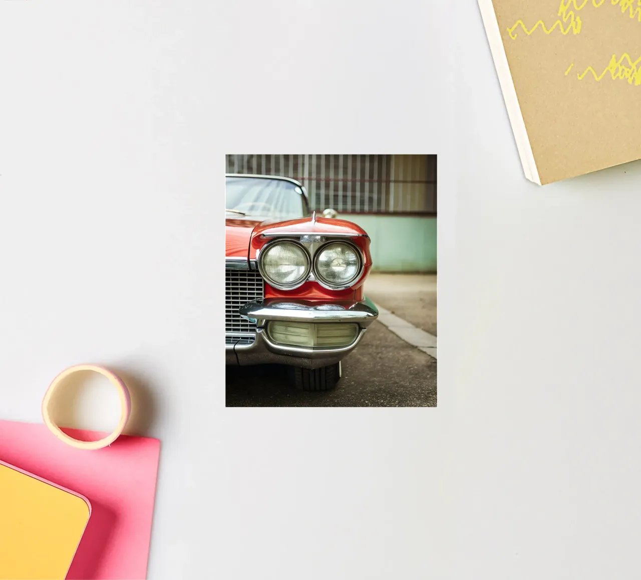 Rote Oldtimer-Front Sticker von CAR EDITION