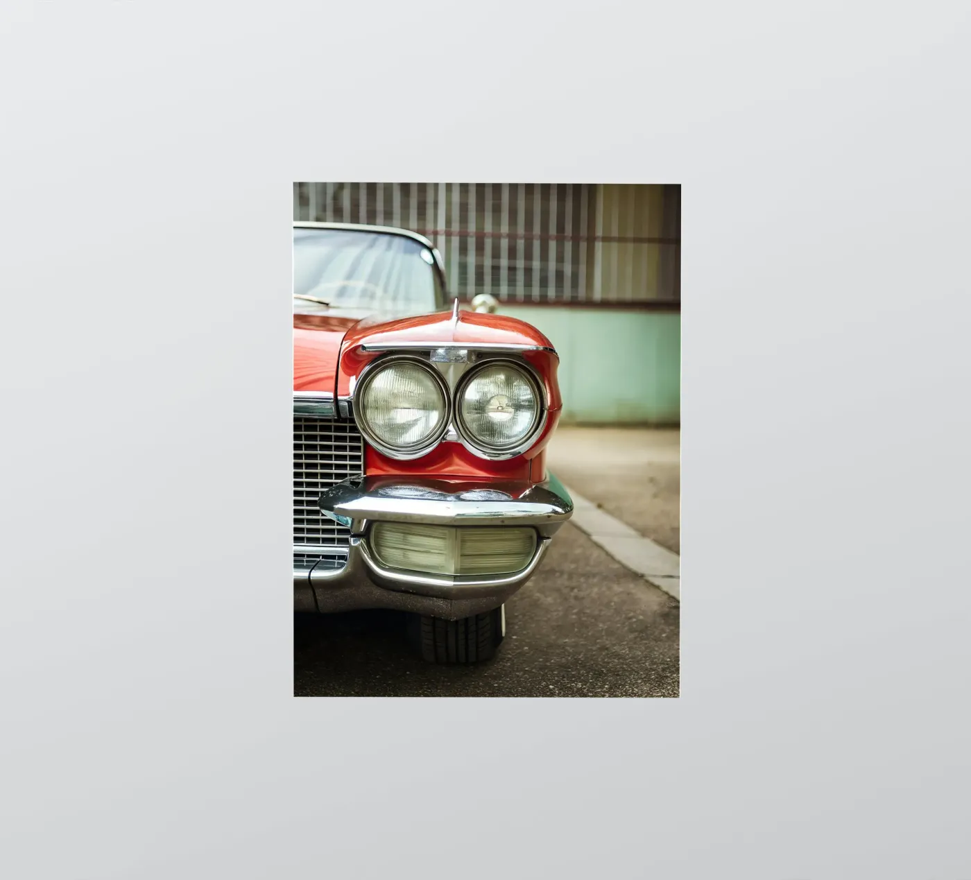 Rote Oldtimer-Front Sticker von CAR EDITION
