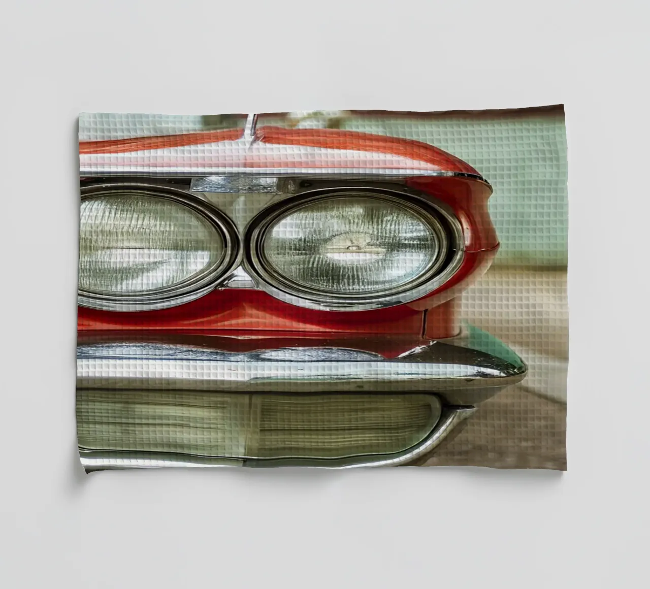 Rote Oldtimer-Front Geschirrtuch von CAR EDITION