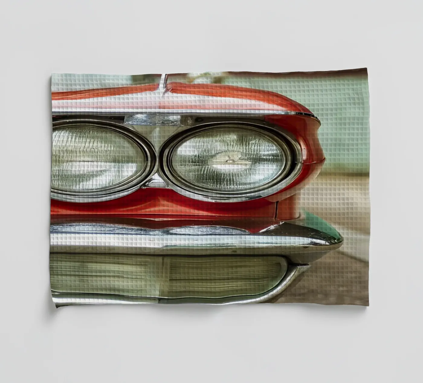 Red Classic Car Front Geschirrtuch von CAR EDITION