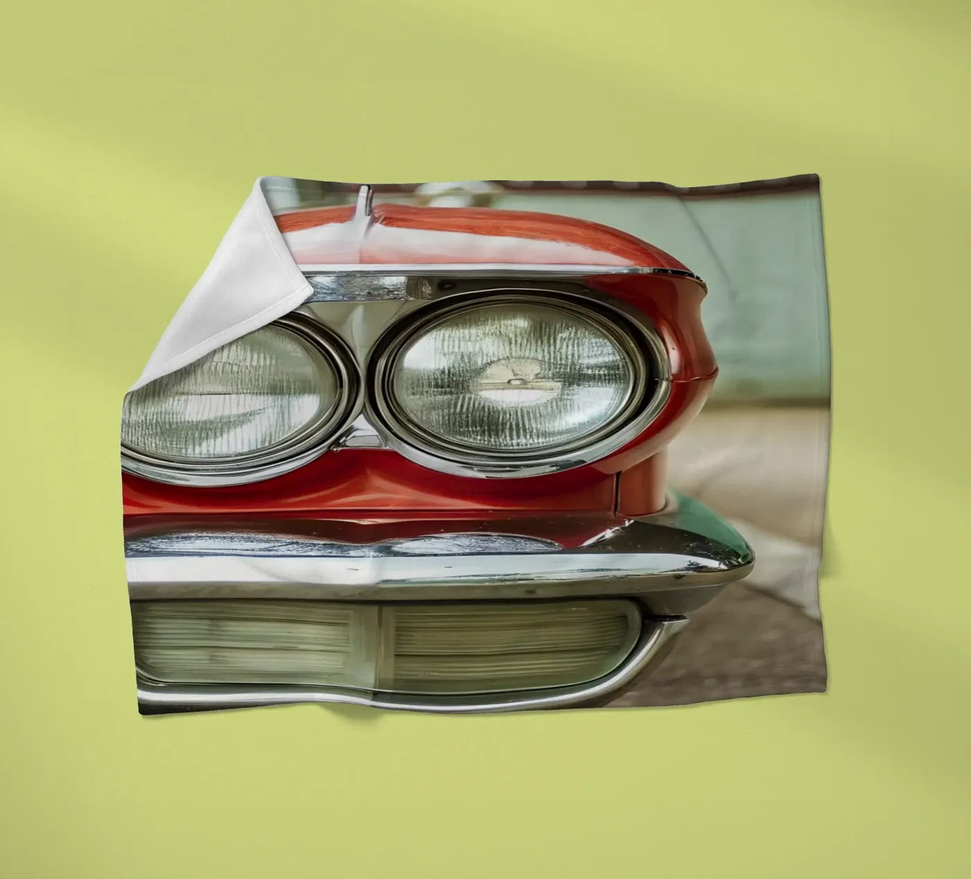 Red Classic Car Front fleecedeken van CAR EDITION