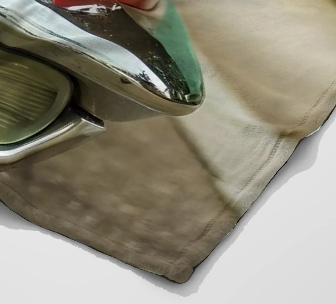 Rote Oldtimer-Front Fleecedecke von CAR EDITION