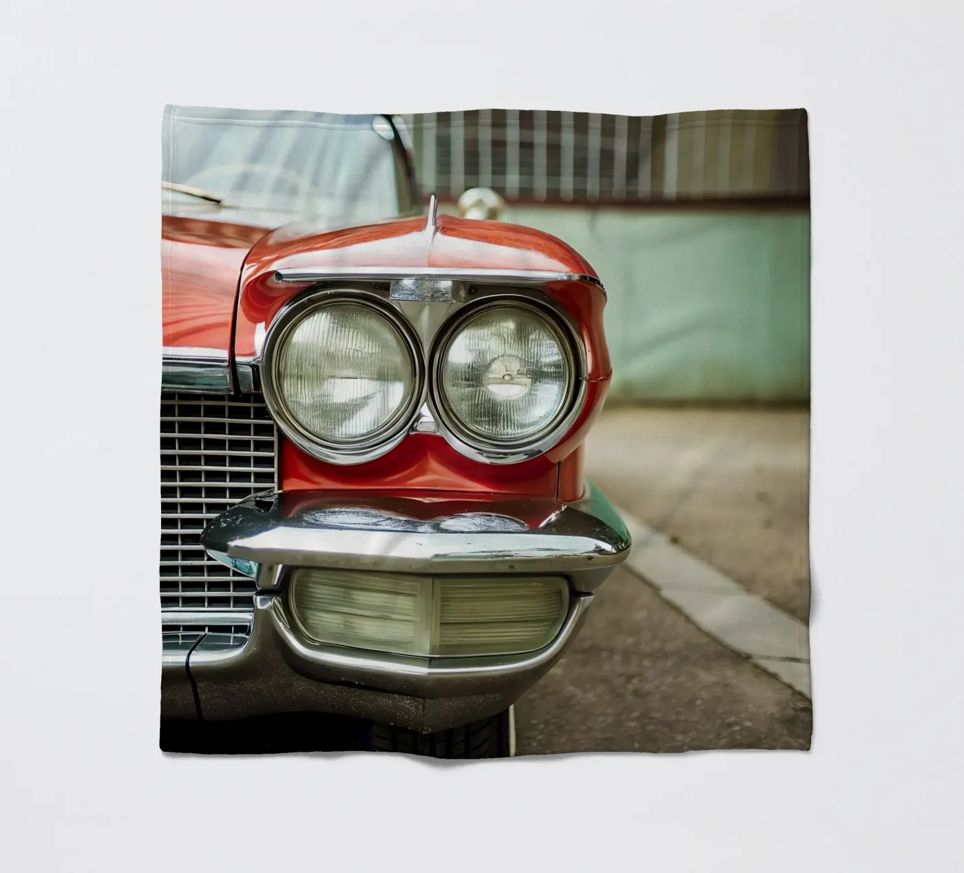 Red Classic Car Front fleecedeken van CAR EDITION