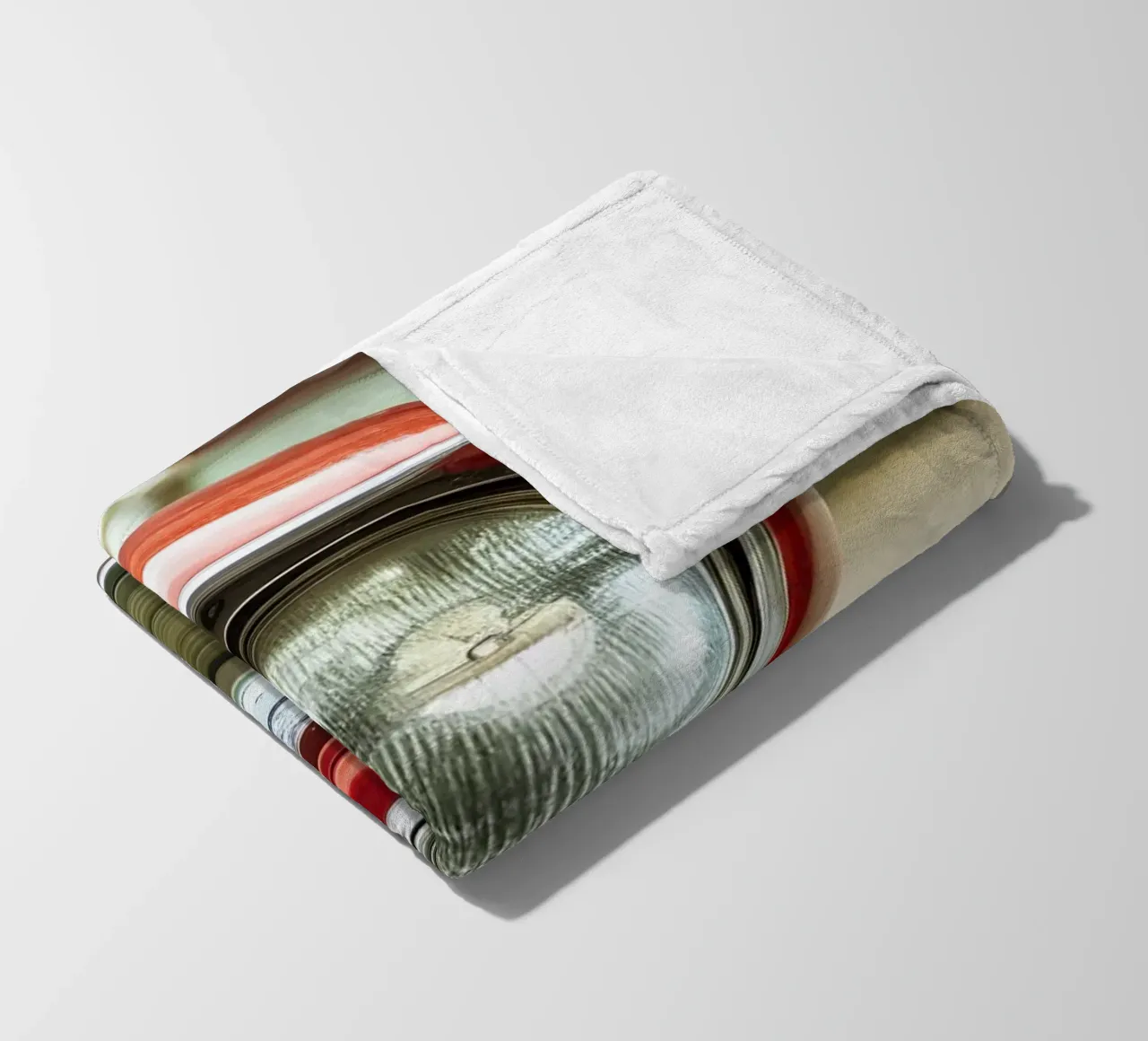 Rote Oldtimer-Front Fleecedecke von CAR EDITION