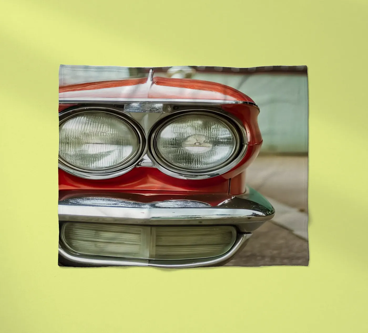 Red Classic Car Front fleecedeken van CAR EDITION