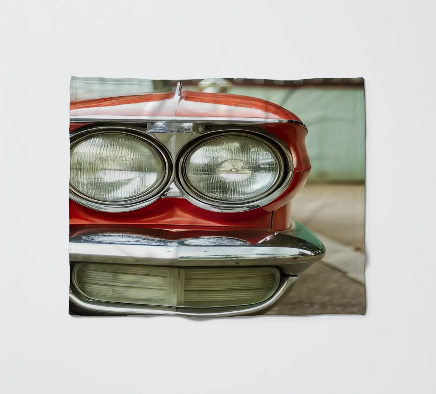 Red Classic Car Front fleecedeken van CAR EDITION