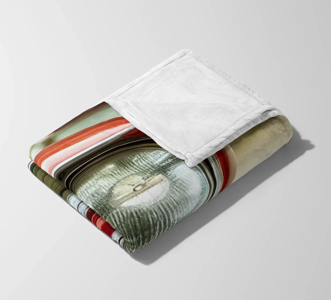 Rote Oldtimer-Front Fleecedecke von CAR EDITION