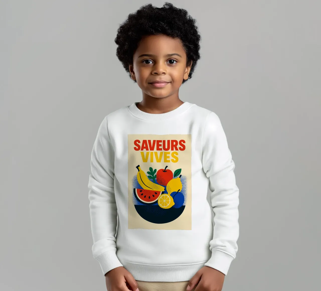 Saveurs Vives - Pieno di frutta e di sole felpa bambino da Pop and Fruits - Affiches & posters