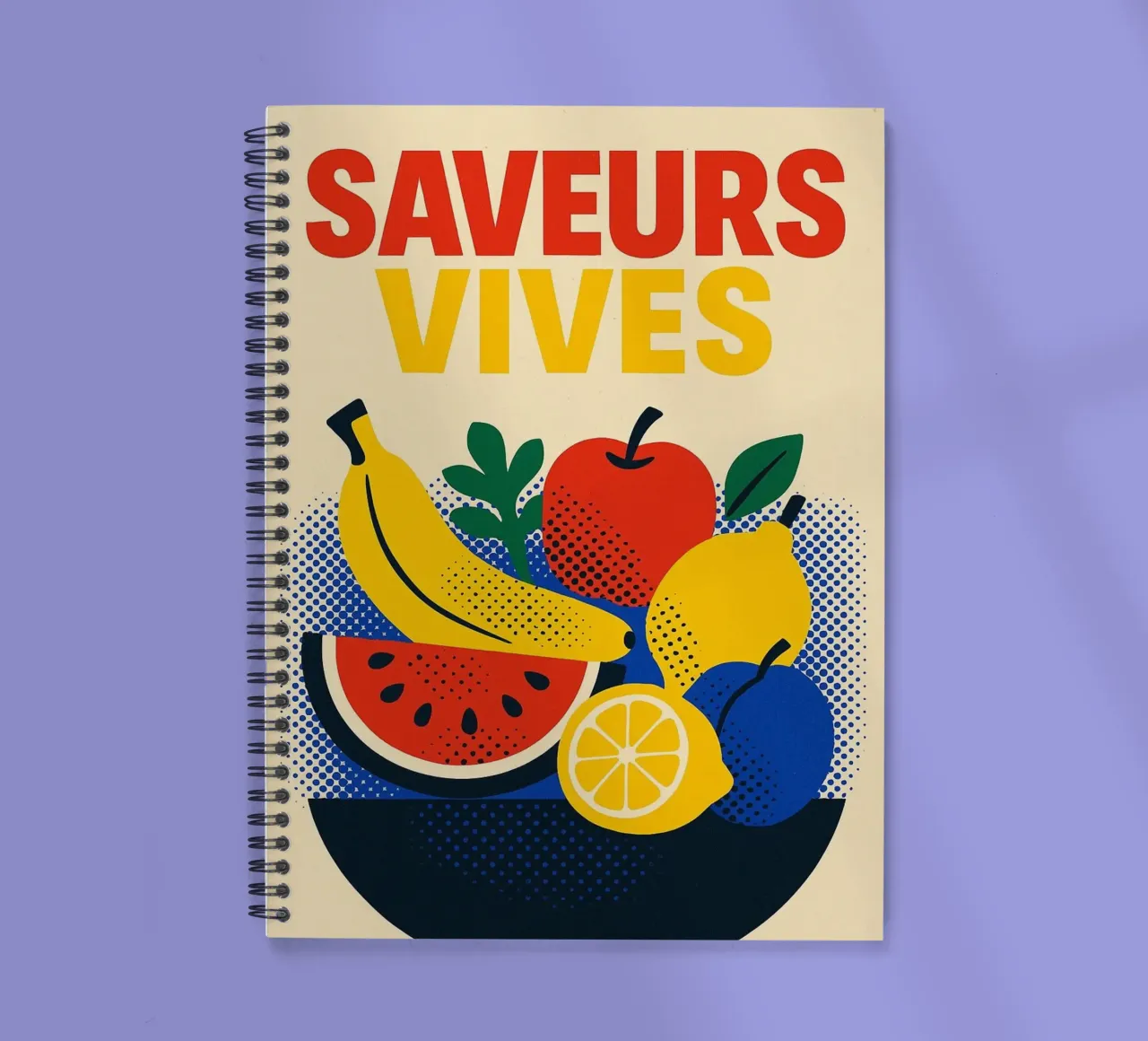 Saveurs Vives - Full of fruit and sunshine spiral notebook by Pop and Fruits - Affiches & posters