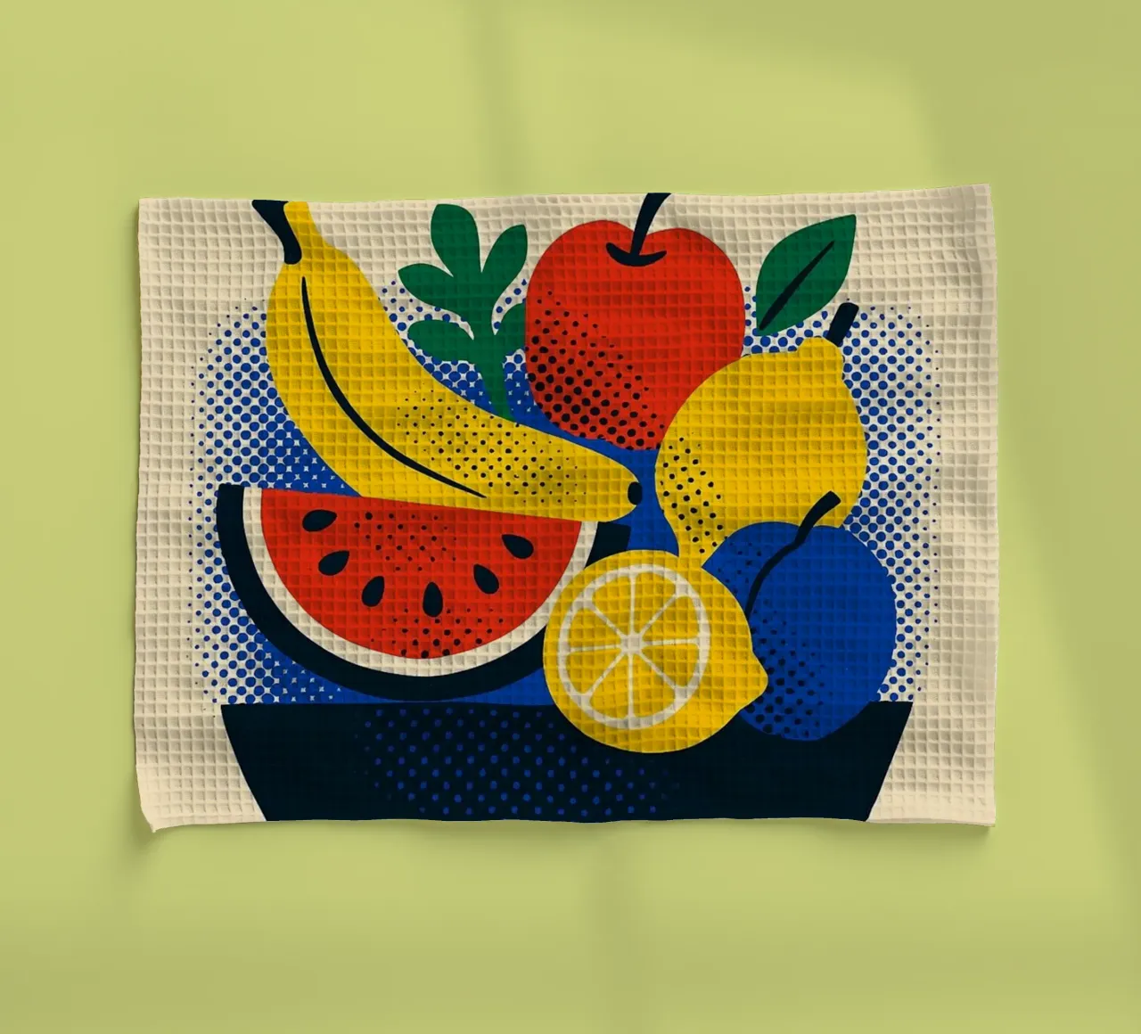 Saveurs Vives - Full of fruit and sunshine tea towel by Pop and Fruits - Affiches & posters