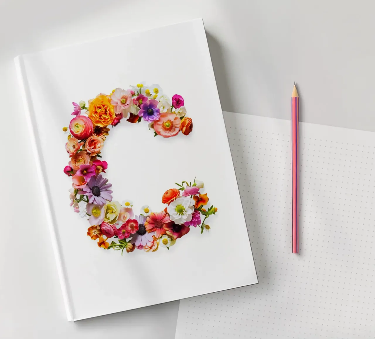 Bloemen letter C notitieboek van My Tiny Home