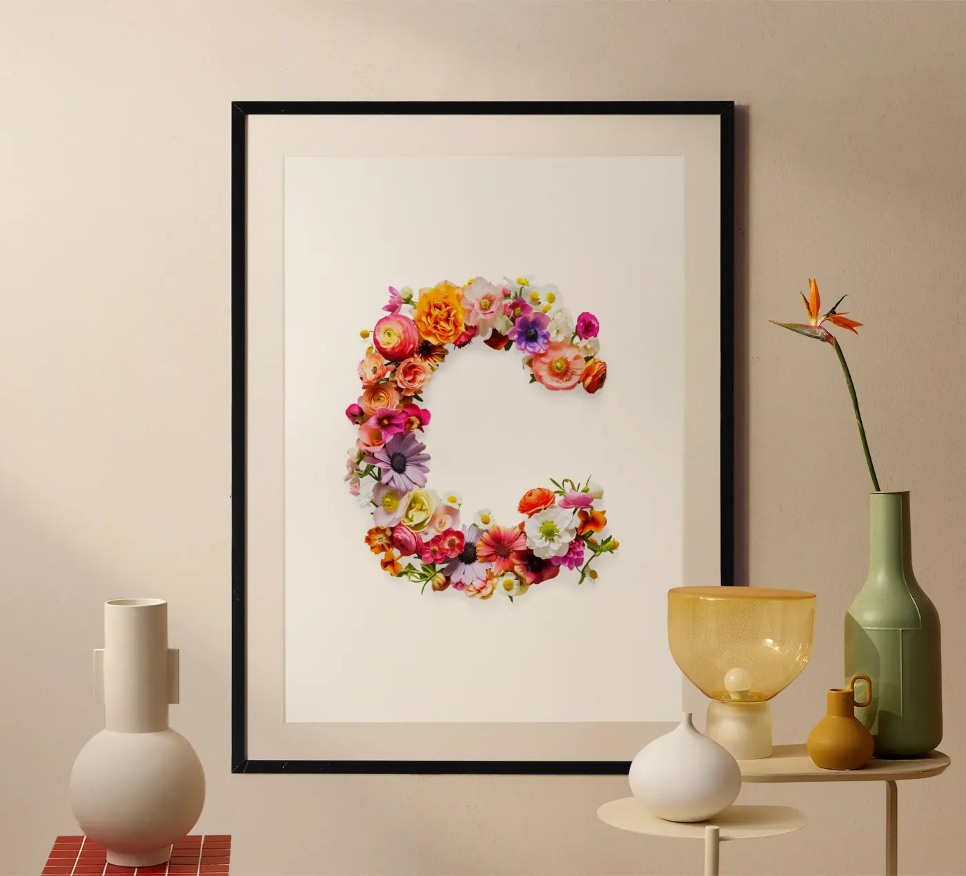 Fiore lettera C poster da My Tiny Home