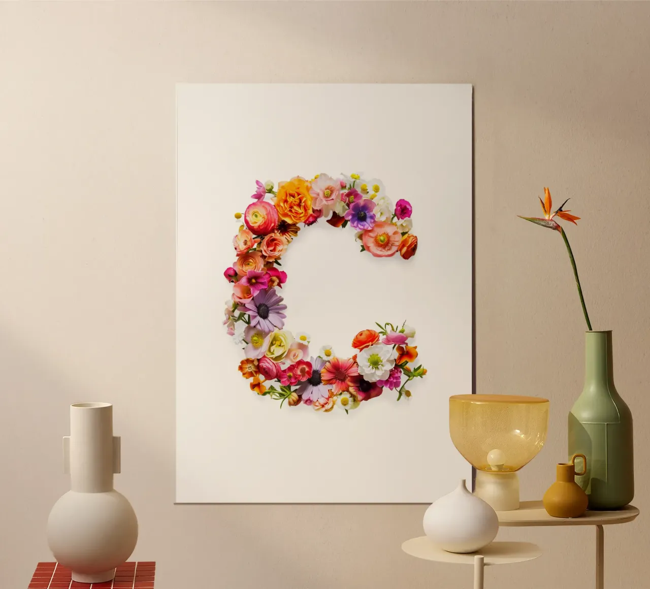 Blumenbuchstabe C Hahnemühle von My Tiny Home