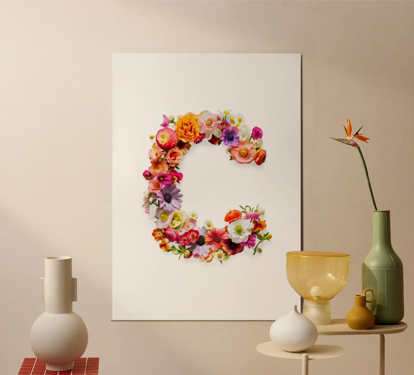 Fiore lettera C poster da My Tiny Home