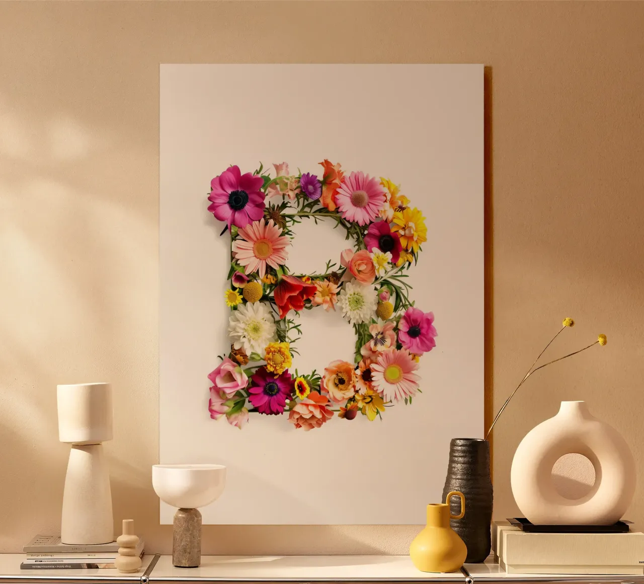 Flower letter B forex plate by My Tiny Home
