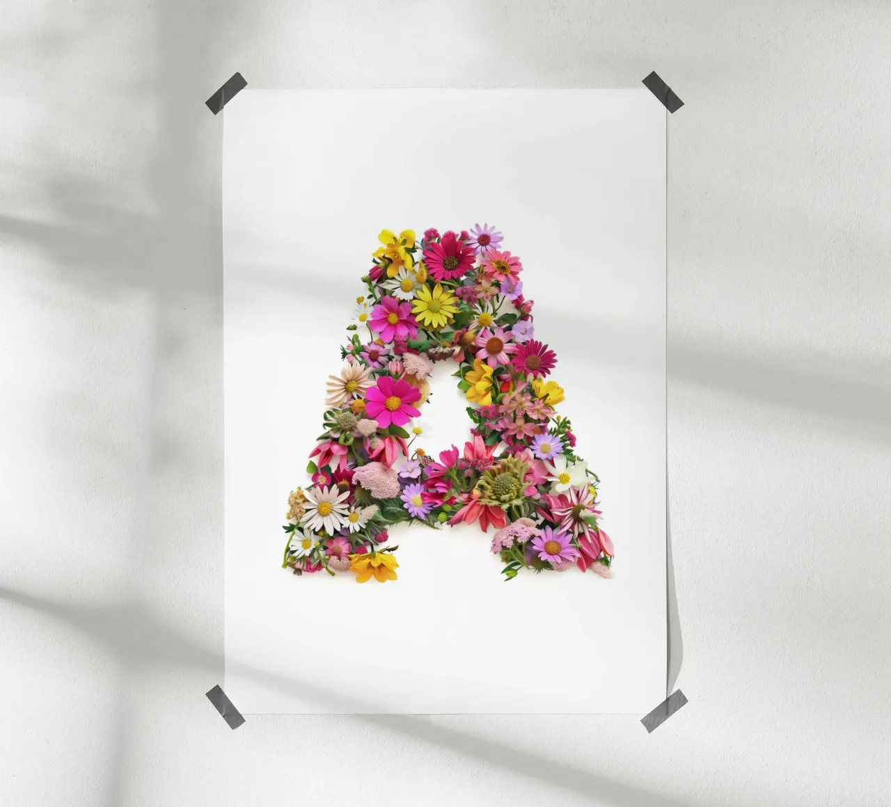Blumenbuchstabe A Hahnemühle von My Tiny Home