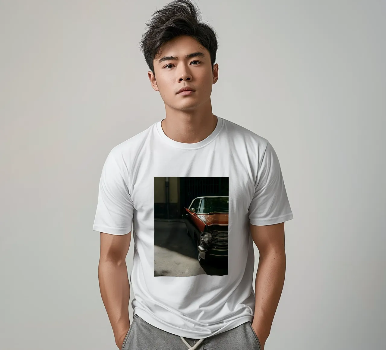 Frontale rosso per auto d'epoca t-shirt da CAR EDITION