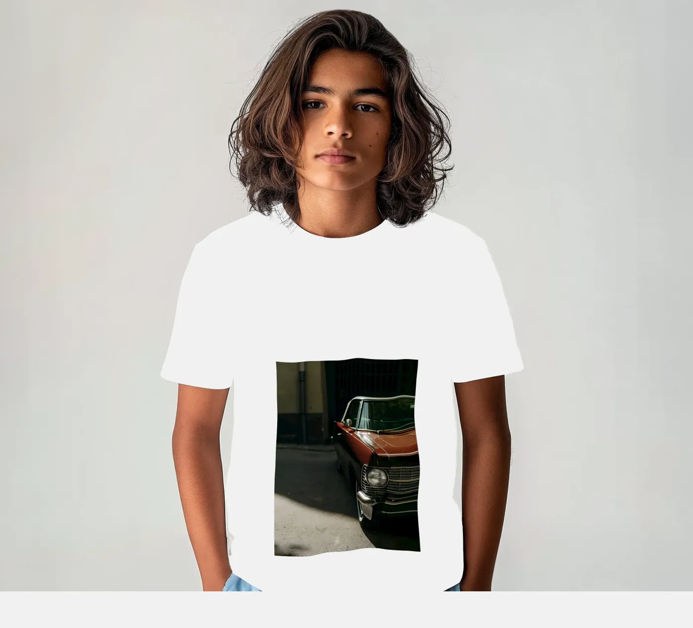 Rote Oldtimer-Front Kinder T-Shirt von CAR EDITION
