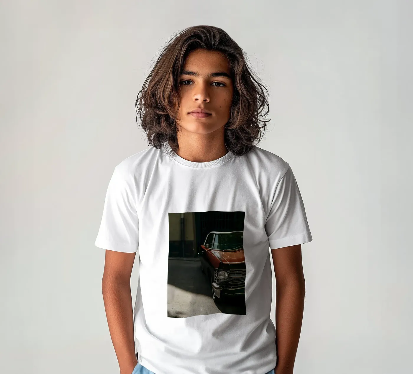Rote Oldtimer-Front Kinder T-Shirt von CAR EDITION