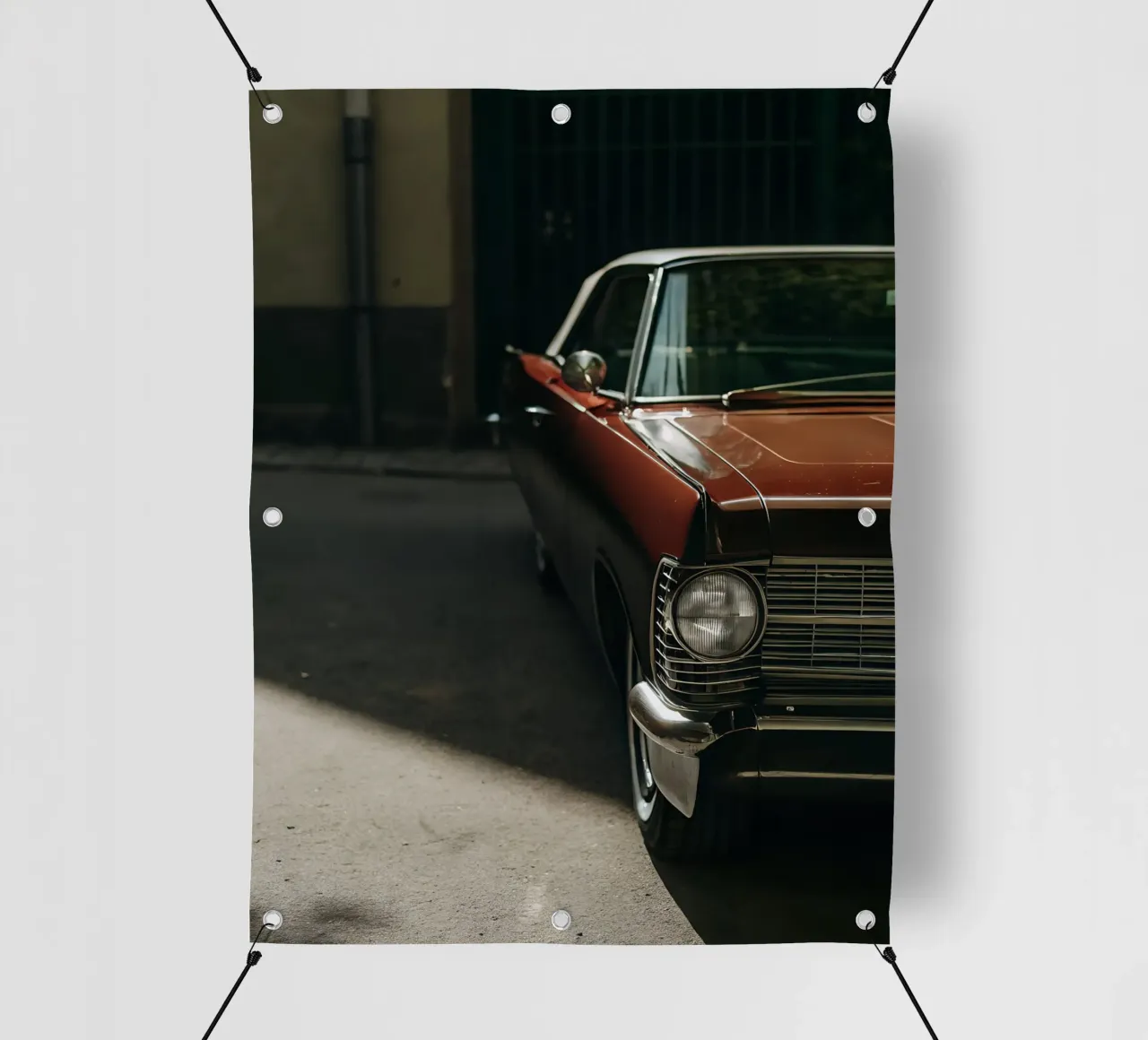 Frontale rosso per auto d'epoca telo in pvc da CAR EDITION