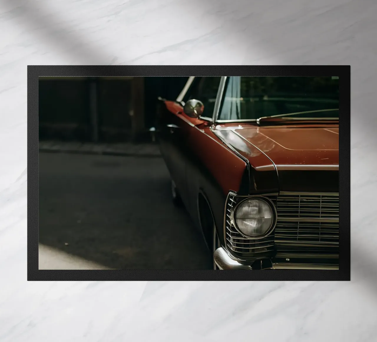 Rote Oldtimer-Front Fußmatte von CAR EDITION