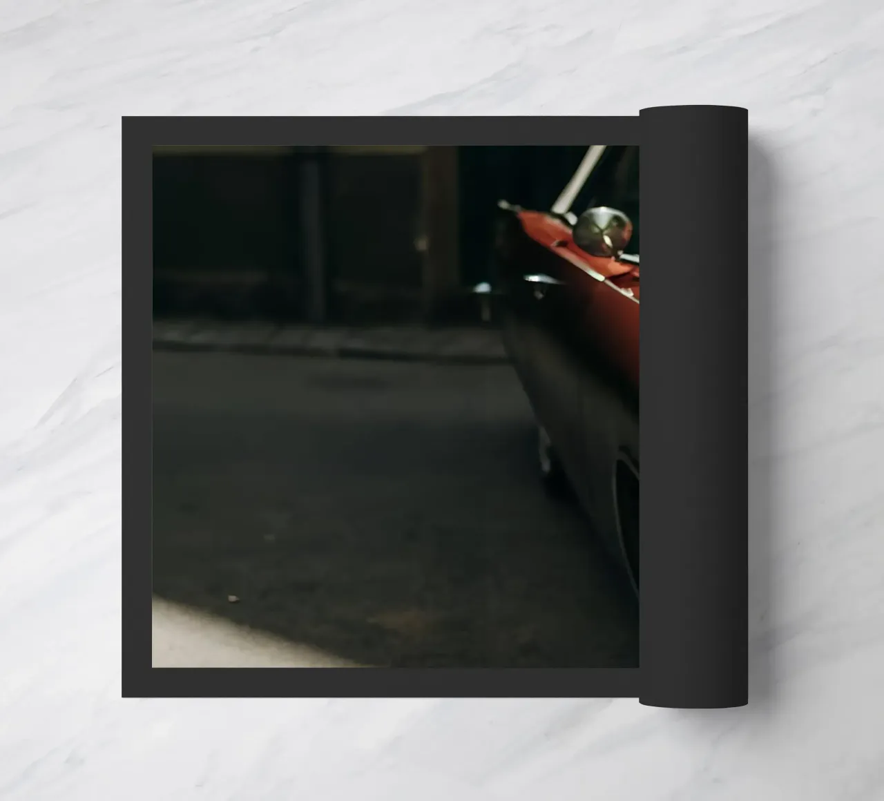 Rote Oldtimer-Front Fußmatte von CAR EDITION