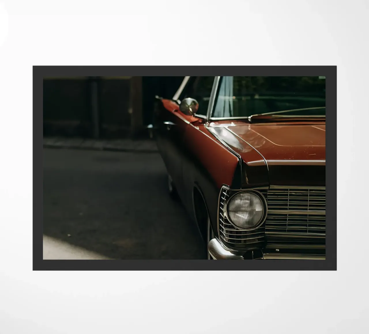 Rote Oldtimer-Front Fußmatte von CAR EDITION