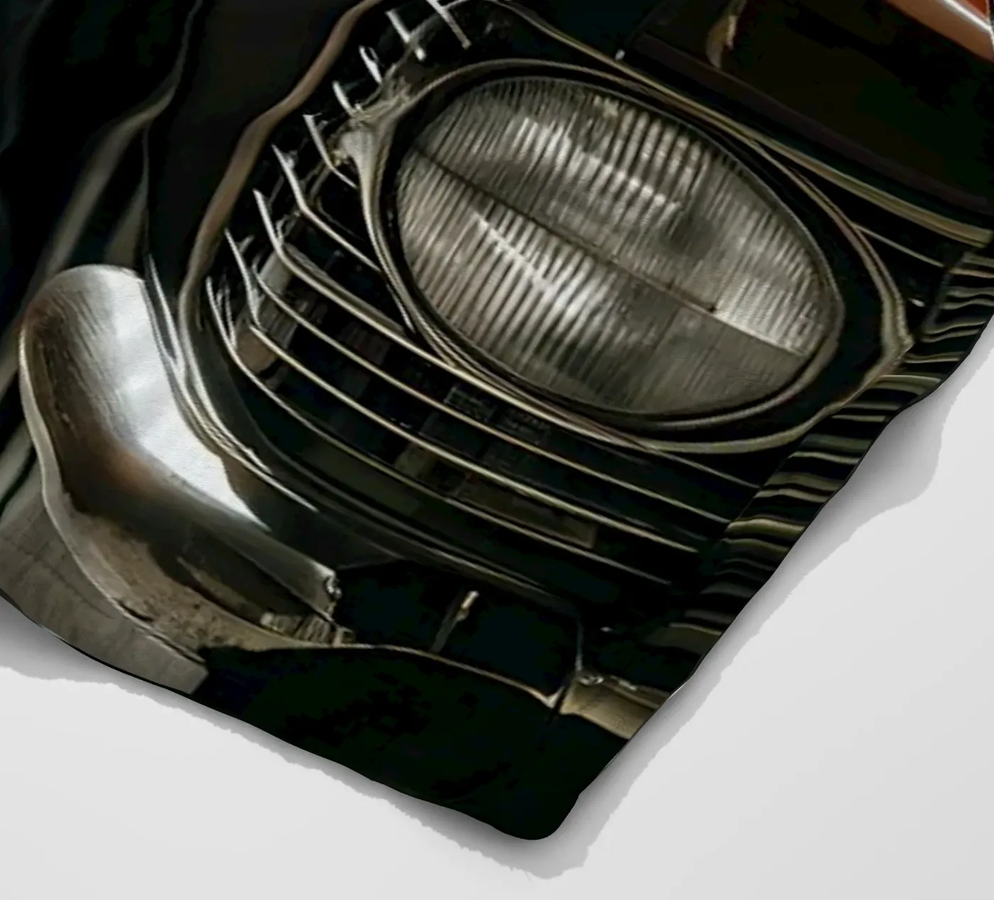 Rote Oldtimer-Front Fleecedecke von CAR EDITION