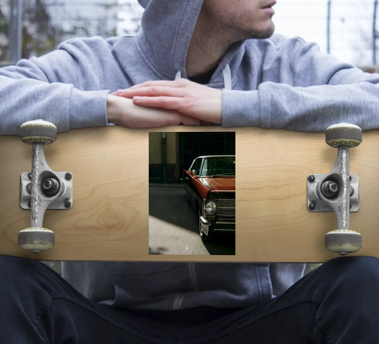 Rote Oldtimer-Front Sticker von CAR EDITION