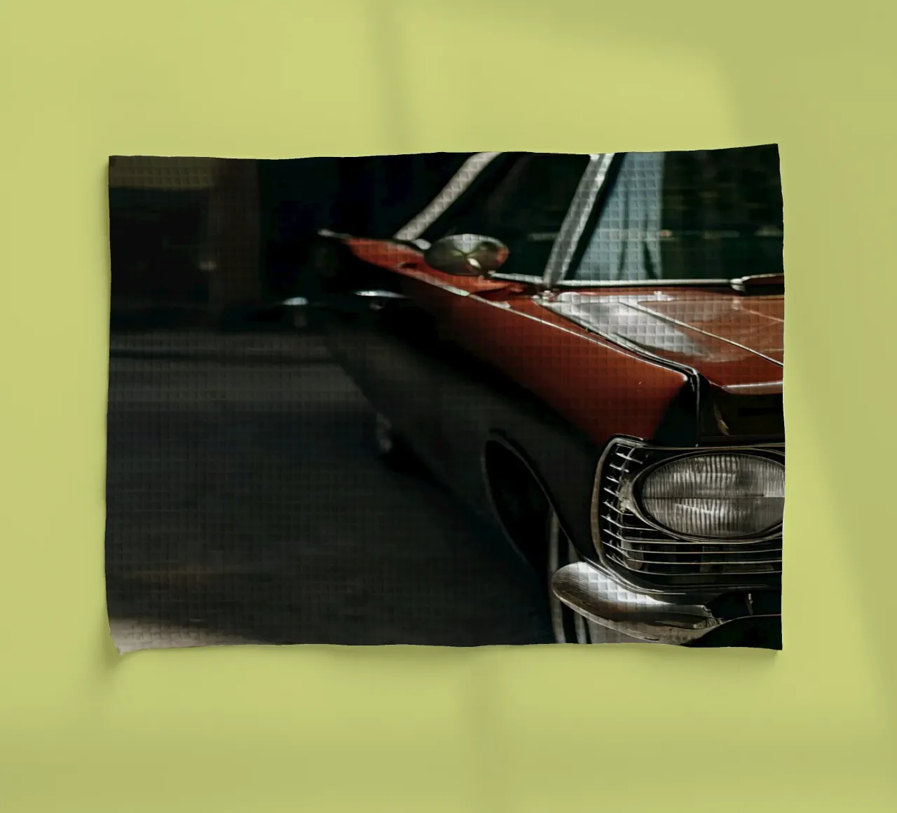 Rote Oldtimer-Front Geschirrtuch von CAR EDITION