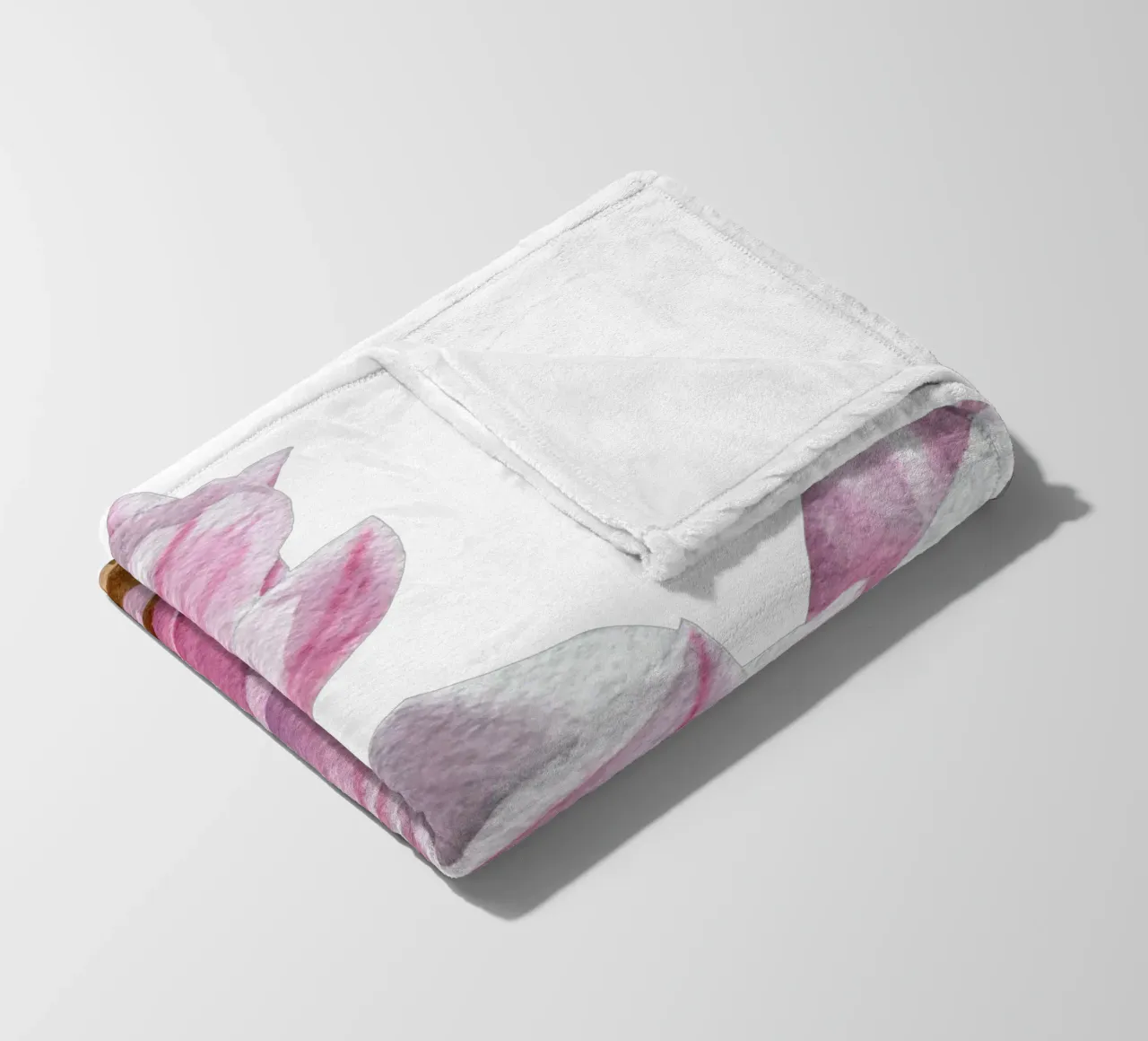 Magnolienblüten auf weiß coperta in pile da youdesignme